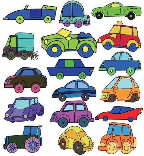 小汽车的儿童简笔画二