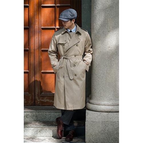 trenchcoat战壕风衣双排扣中长款插肩袖防风春秋外套男长款过膝