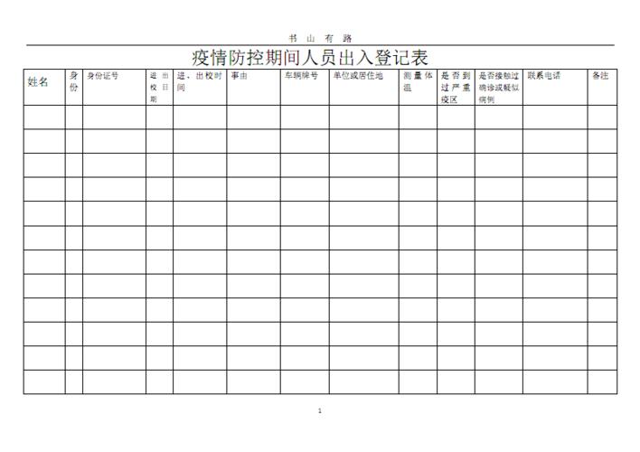 学校疫情防控期间人员出入登记表pdf.pdf 2页