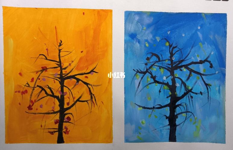 冷暖色调对比画