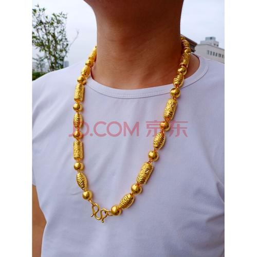 寻珍爱 黄金项链金包银箴言龙头链999足金项链男女大气 12毫米粗70
