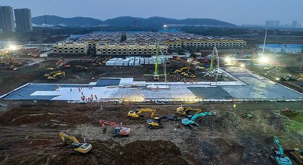 火神山医院建设争分夺秒