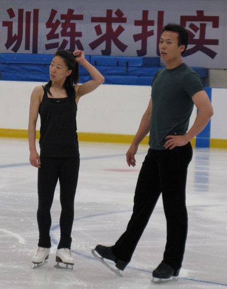 图文-申雪/赵宏博回归后首次合乐训练 感觉如何?