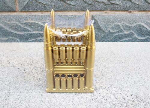 新品 弹壳工艺品 创意笔筒铁艺家居装饰品 高档办公室摆件 定制