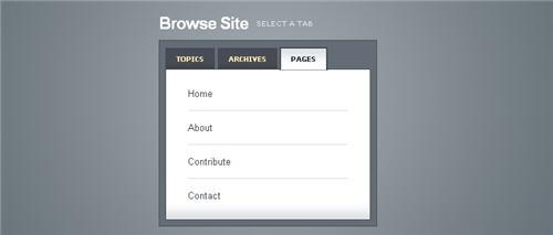 推荐30个实用的jquery选项卡/导航教程
