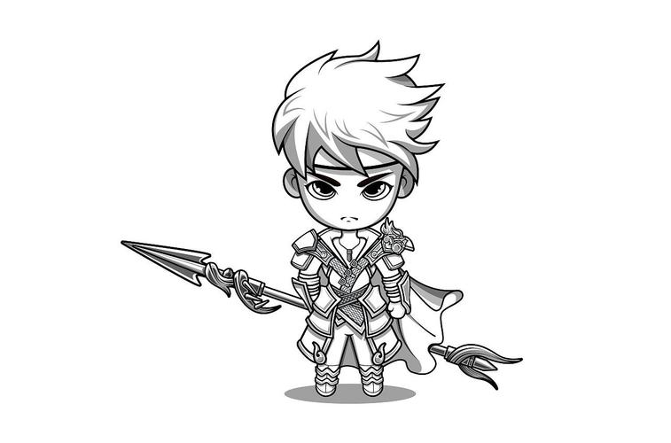 王者荣耀赵云的简笔画