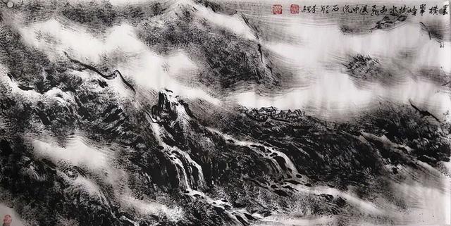 李颠焦墨国画作品