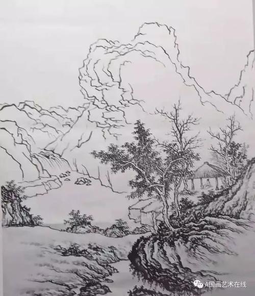 国画技法——山水的几种画法