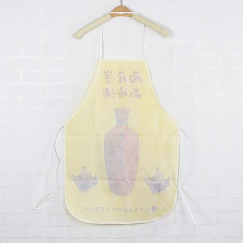 广告宣传围裙 彩印围裙 无纺布覆膜挂脖防水围裙