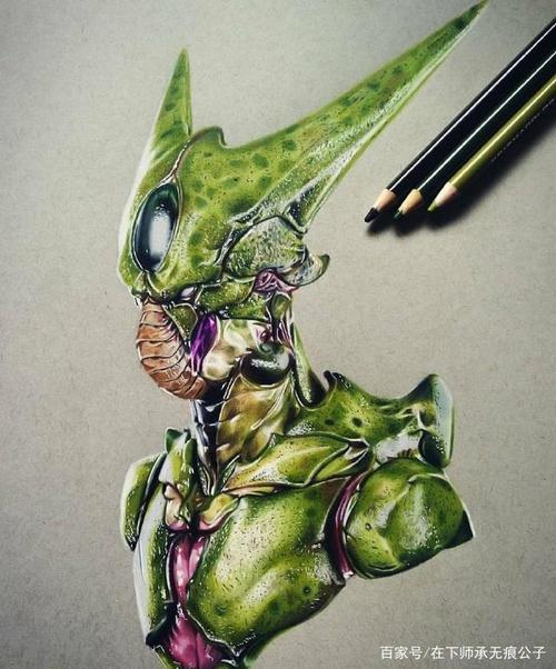 超细腻《龙珠》彩铅,各大反派手绘肖像,非常出彩