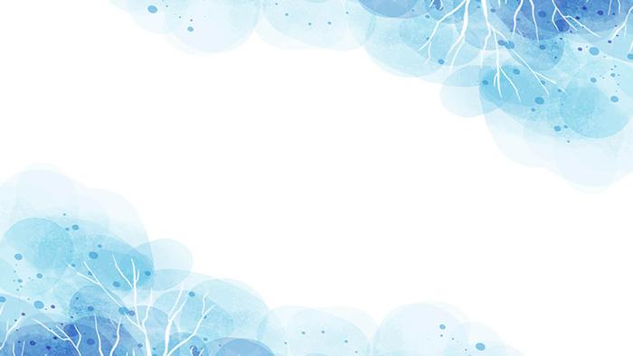 蓝色唯美水彩ppt背景图片