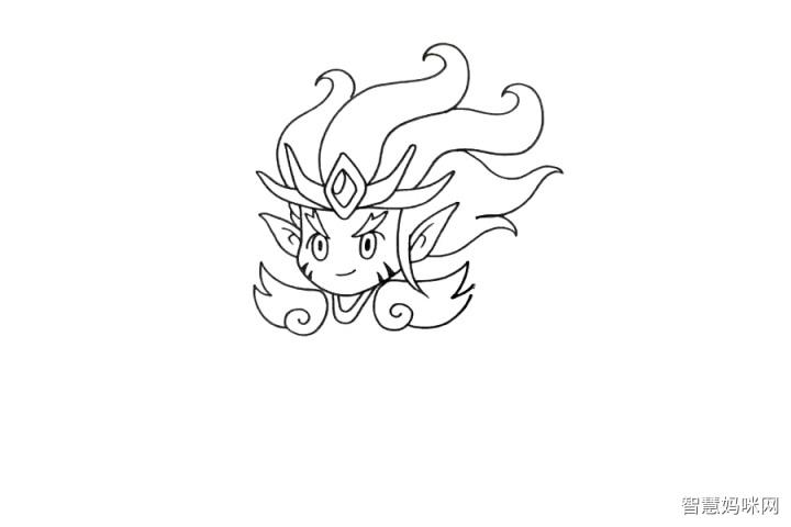 抗击病毒的火神英雄简笔画