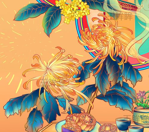 花好月圆/手绘海报