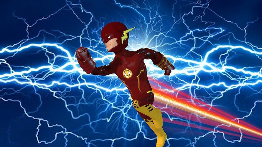 正义联盟卡通角色(超人,蝙蝠侠,闪电侠)