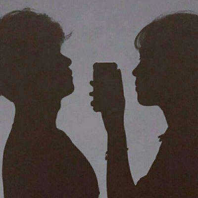 情侣头像黑白影子