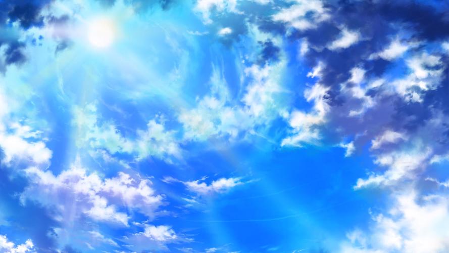 唯美动人动漫场景插画桌面壁纸高清大图预览1920x1080_卡通动漫下载