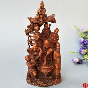 八仙过海木雕