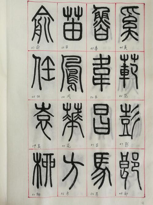 篆书《百家姓》