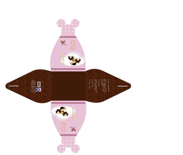 米奇饼干包装盒展开图