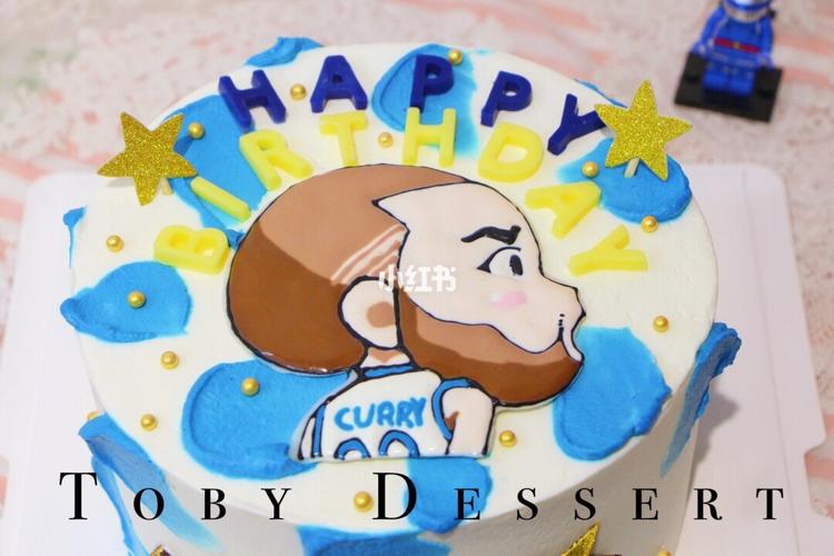 手绘库里主题蛋糕_蛋糕_手绘_篮球_烘焙_生日蛋糕_卡通_美食_烘焙&