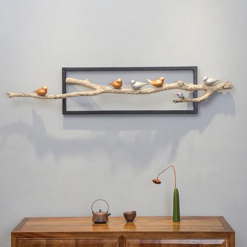 客厅电视背景墙面装饰壁饰餐厅挂件酒店墙上装饰品新中式玄关壁挂