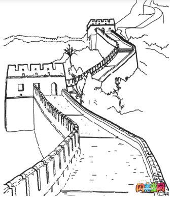 名胜古迹风景画简笔画