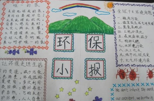 环保手抄报字少原图环保手抄报内容字少又漂亮