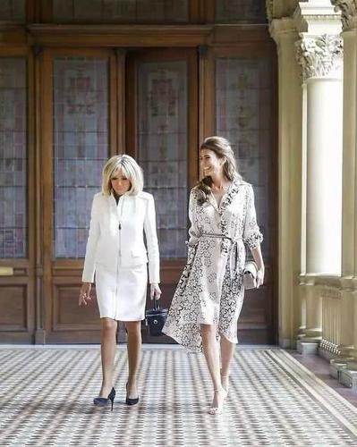 法国总统马克龙,朱莉安娜,梅拉尼娅,马克龙