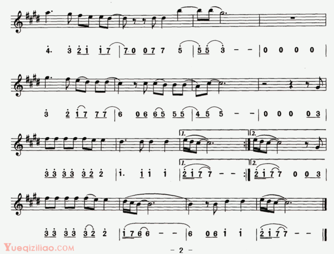 萨克斯谱《卡萨布兰卡》线,简谱混排版