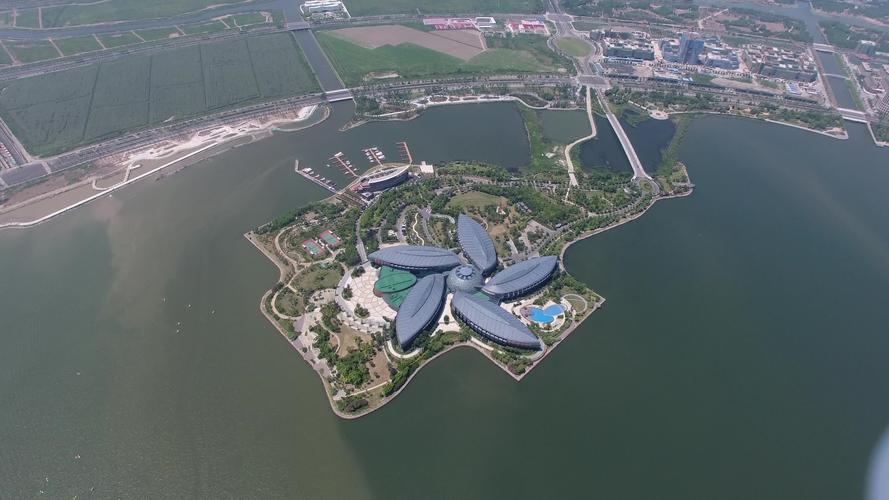 航拍4k滴水湖