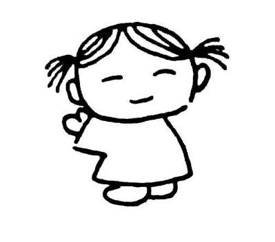 卡通人物简笔画可爱女孩图片精选