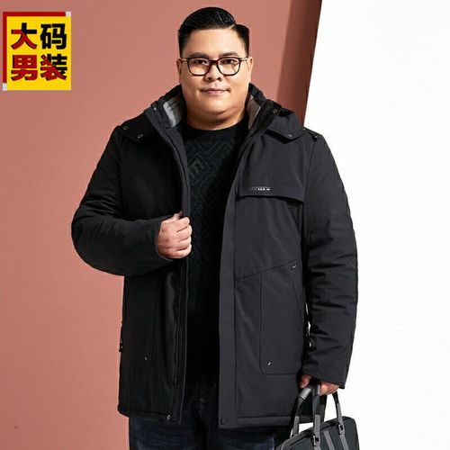 男生140斤胖图片,170cm140斤男生图片 棉衣外套男潮胖中长款宽松休闲棉袄冬季棉服爸爸 黑色 xl 穿120-140斤