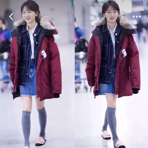 加拿大鹅 周冬雨同款 victoria 女款中长羽绒服 加拿大直邮