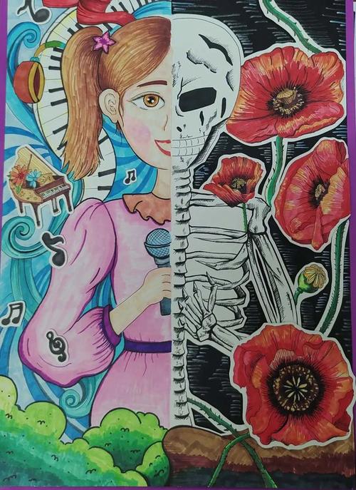 快来围观这些学生创意禁毒绘画作品让人惊叹