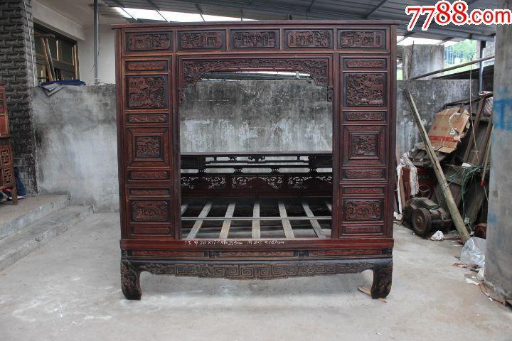 明清古董家具老床精雕架子床古典博物馆展厅会所摆设农家乐摆设