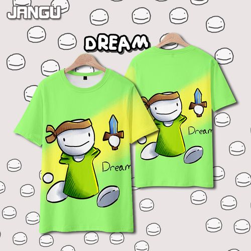 我的世界dream原版头像,我的世界Dream头像 简顾 dream我的世界短袖男dreamwastaken动漫周边t恤套装夏季宽松欧美