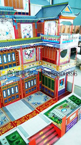 殡葬用品厂家直销纸房子竹架折叠灵房灵屋批发祭祀用品冥房冥屋