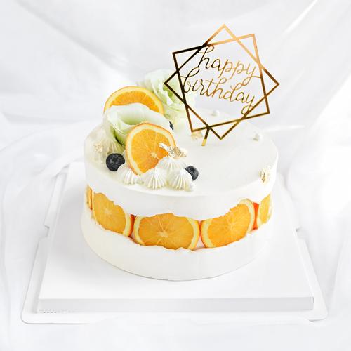 ins风网红断层蛋糕韩式简约小清新鲜花水果生日蛋糕上海同城配送
