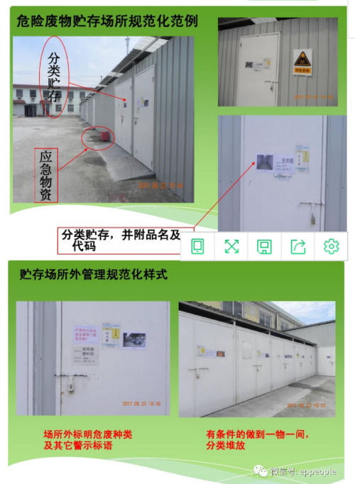 图示:危废暂存场所设置,标志对错及各种要求!危废常见