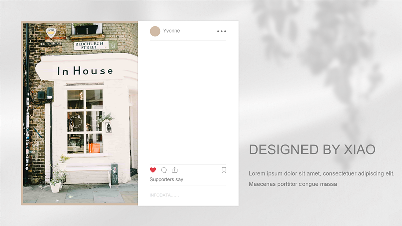 简洁文艺清新ins风ppt模板