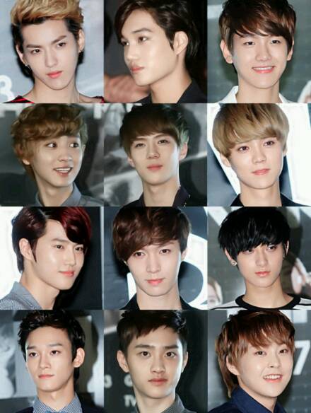 求exo合体12个人的qq头像