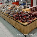 全新超市货架 酱菜腊肉架 酱菜肉木质货架 潍坊