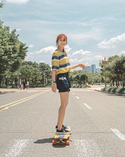 滑板05|长板女神高孝周95_滑板_穿搭_instagram_潮流_潮流活动