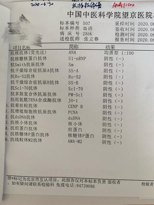 项目名称:抗核抗体谱.