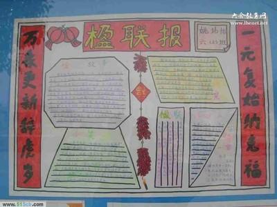 新年诗词楹联手抄报 楹联手抄报