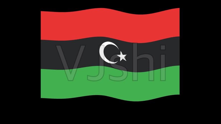 利比亚国旗_3840x2160_高清视频素材下载(编号:)_影视