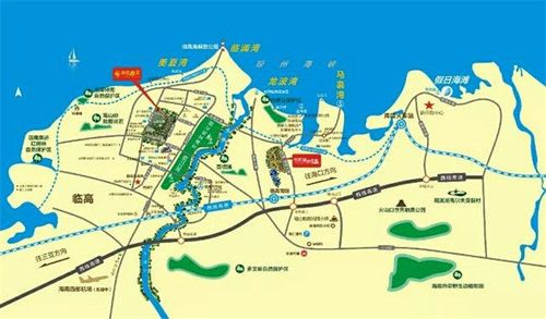 项目地处临高县澜江新城区,位于文澜大道与临富大