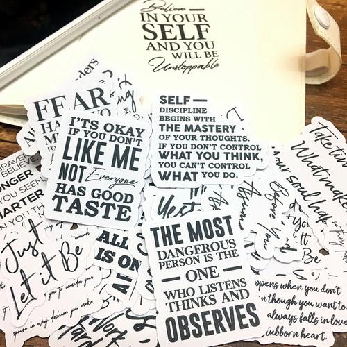 热卖陌墨 创意盒装手帐贴纸 英文报手账装饰贴画素材diy不干胶封口贴