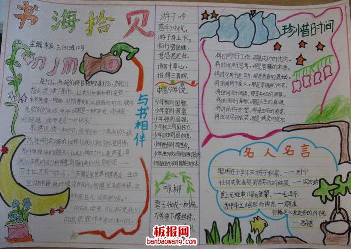 与书相伴——读好书手抄报