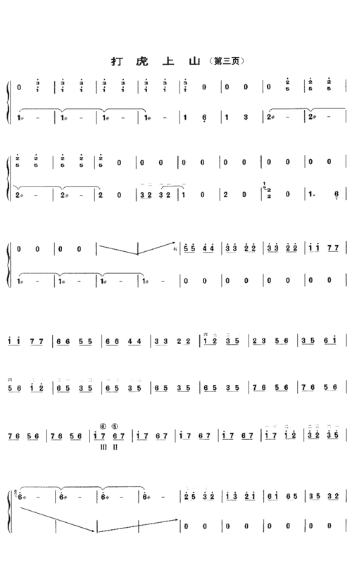打虎上山-中国乐谱网